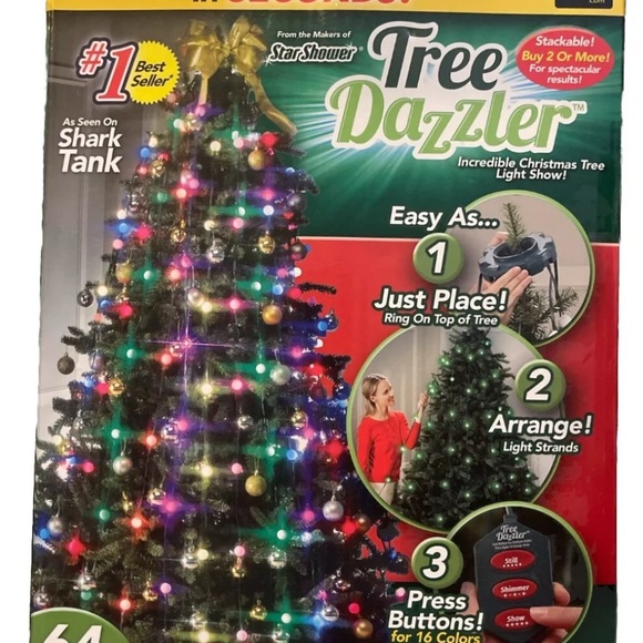 Christmas Lights Tree Dazzler LED Holiday Lights Multicolor Shimmer Still Show - Picture 13 of 13